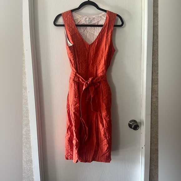 Beansignature Stripped Orange Midi Dress - Picture 1 of 9